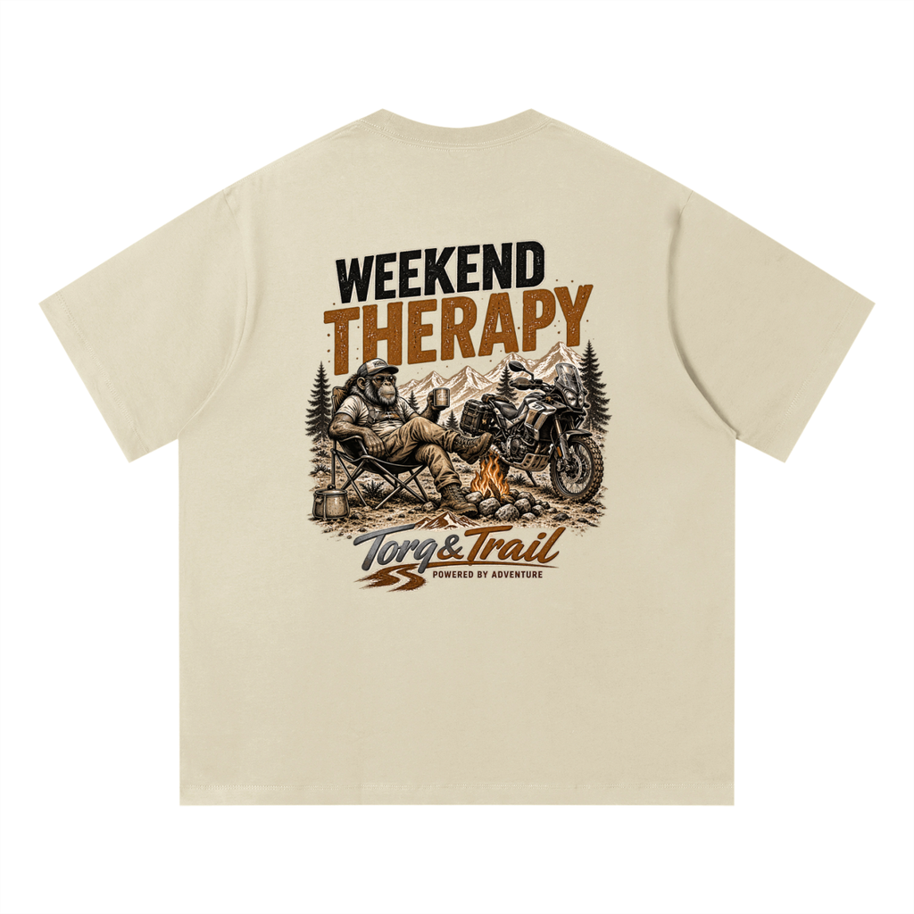 Weekend Therapy Chimp Adventure Motorcycle T-Shirt