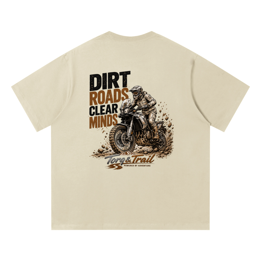 Dirt Roads Clear Mind Adventure Motorcycle T-Shirt