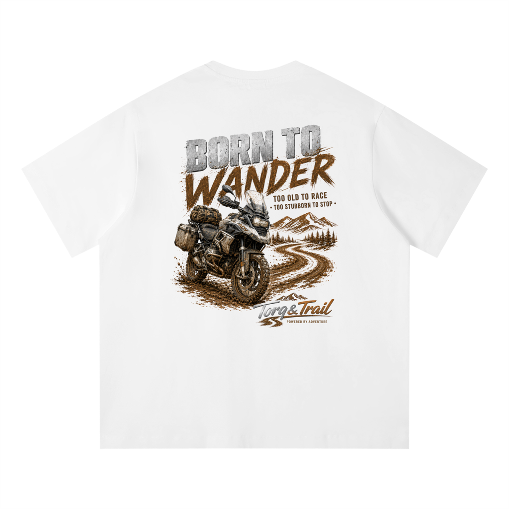Born To Wander Adventure Motorcycle T-Shirt
