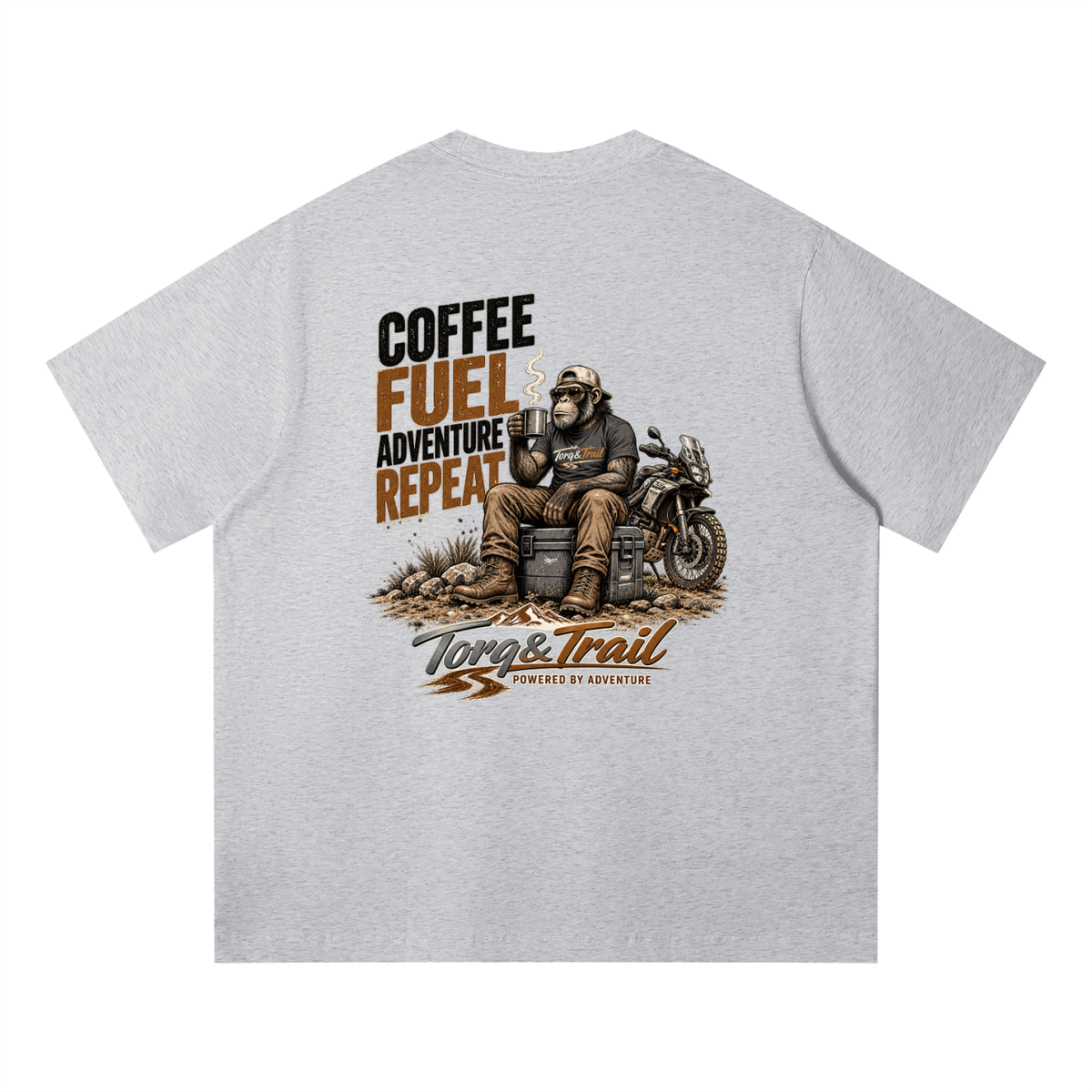 Coffee Fuel Adventure Repeat Adventure Motorcycle T-Shirt
