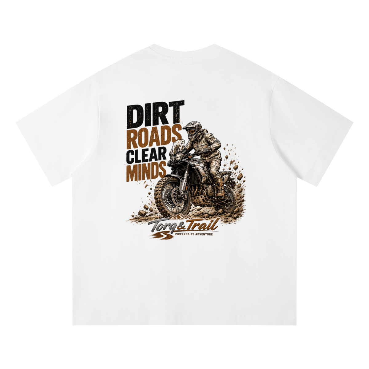 Dirt Roads Clear Mind Adventure Motorcycle T-Shirt