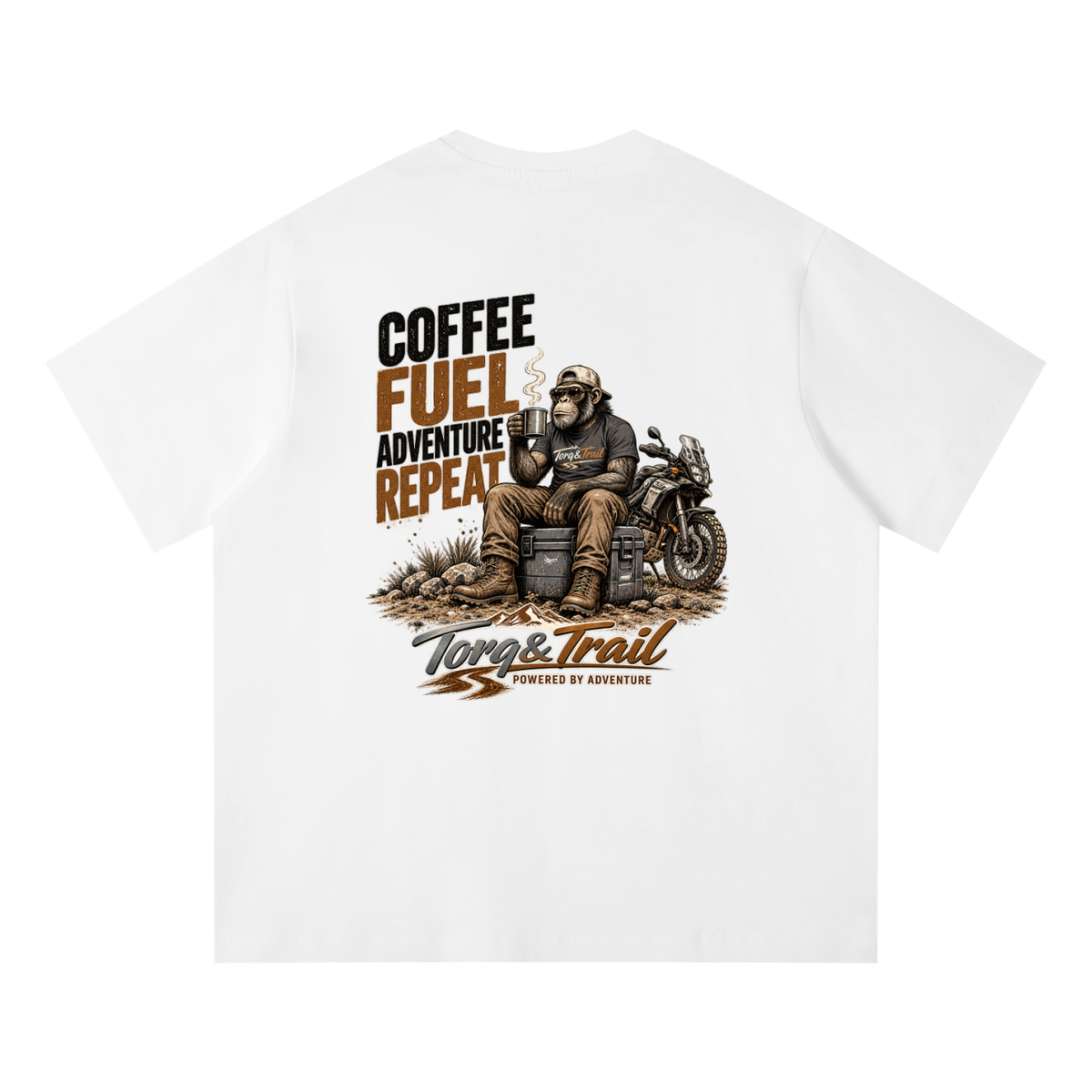 Coffee Fuel Adventure Repeat Adventure Motorcycle T-Shirt