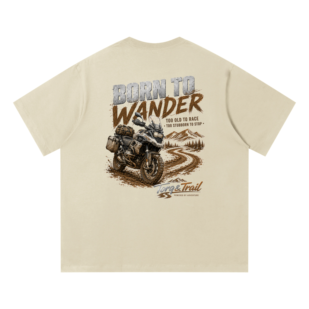Born To Wander Adventure Motorcycle T-Shirt