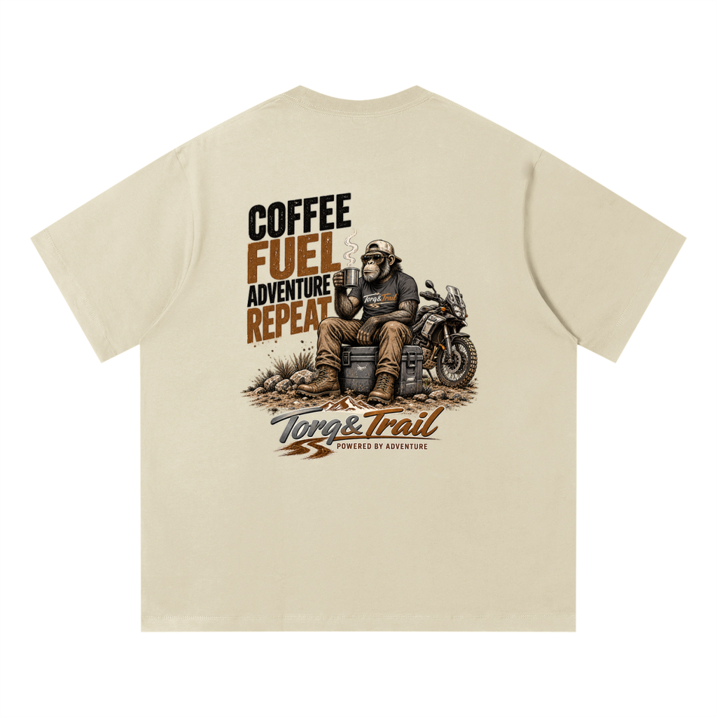 Coffee Fuel Adventure Repeat Adventure Motorcycle T-Shirt