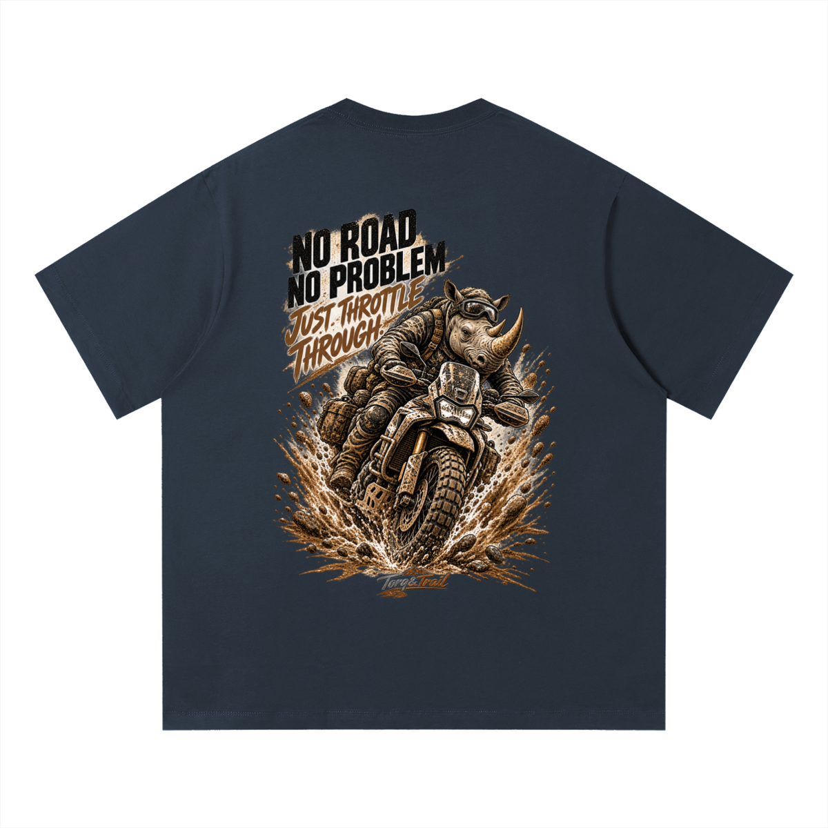 No Road No Problem Adventure Motorcycle T-Shirt